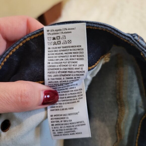 American Eagle Men Next Level Flex Slim Blue Jeans Size 34W x 30L - Picture 8 of 9